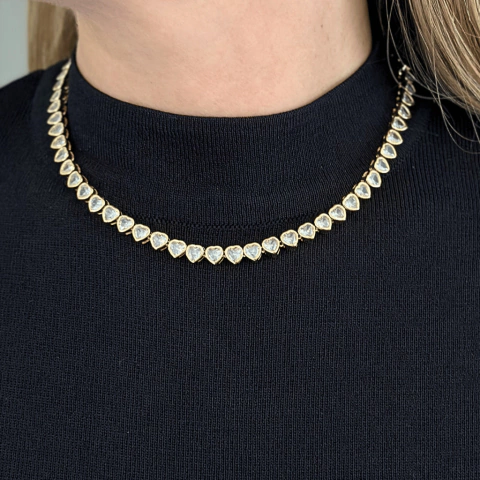 Riviera de zircônia Coração