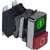 XB4BL73415 - Pulsador Doble Verde Rasante/Rojo Saliente, metálico, 1NA+1NC - Schneider Electric