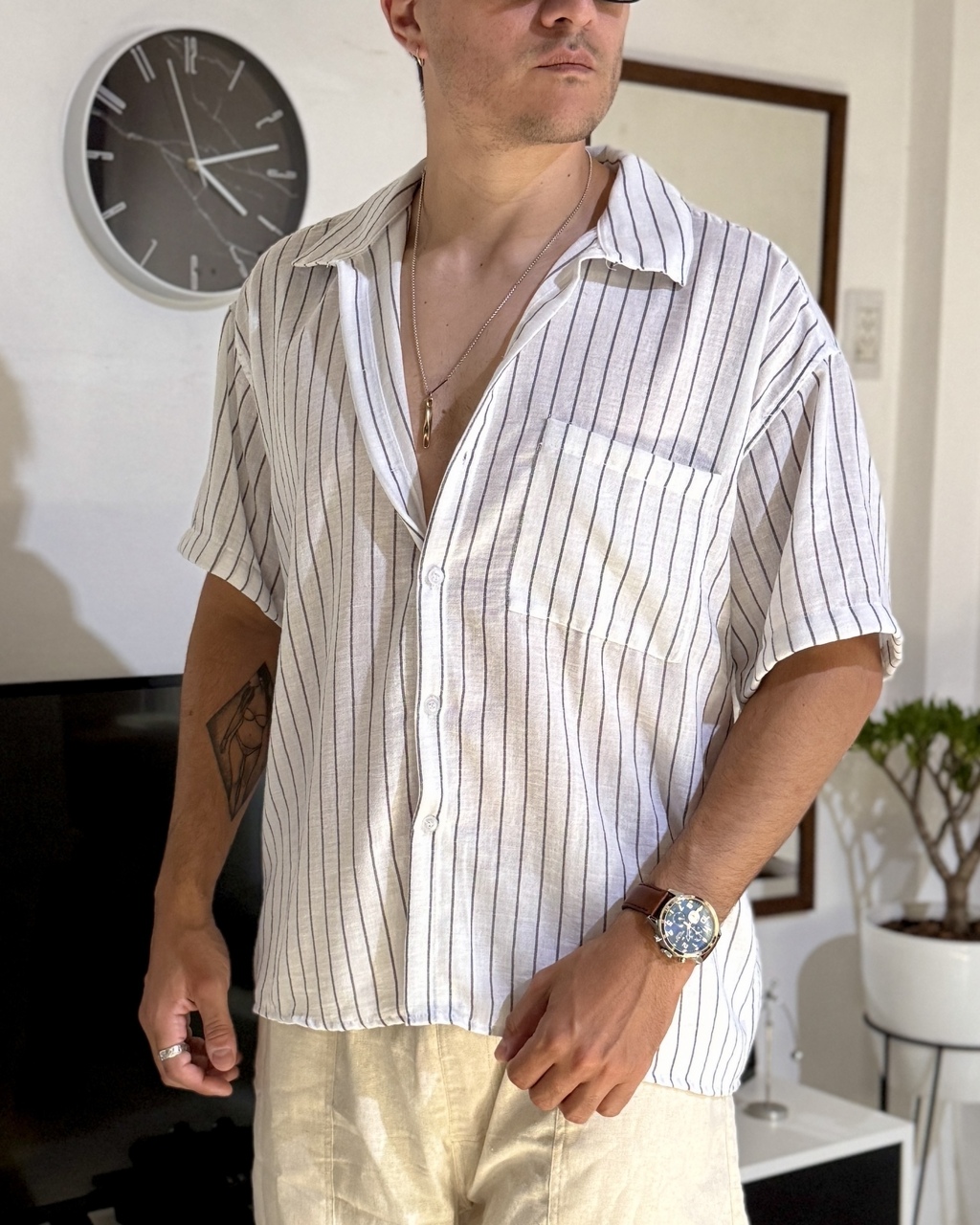 Camisa Lino Rayada 10 thumbnail 3