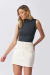 SAIA CURTA EM SARJA OFFWHITE 105273 - loja online