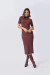 VESTIDO MIDI MANGA CURTA RIBANA CANELADA 105305 na internet