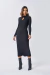 VESTIDO MANGA LONGA GOLA GOTA EM RIBANA CANELADA 105398 - comprar online