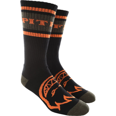 Calcetas Spitfire Classic 87 Bighead Black/Orange/Olive Sock