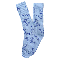 Calcetas Thrasher Gonz Logo Crew Socks Light Blue - buy online