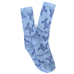 Calcetas Thrasher Gonz Logo Crew Socks Light Blue