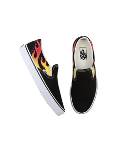 Tenis Vans Slip On Flame Black BL - Soria Skateshop