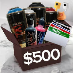 Caja Misteriosa 500: 2 Drip Skuirt One + 4 Aerosoles 360 spray paint + 3 Válvulas + 20 stickers Hello my name is - buy online