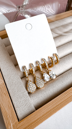 Trio de Argola Pietra Dourado na internet
