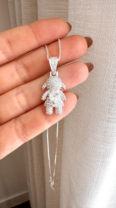 Pingente Menina Zirconia Prata - comprar online