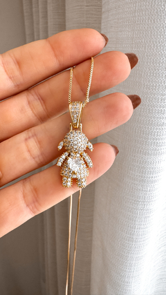 Pingente Menina Zirconia Dourado - comprar online