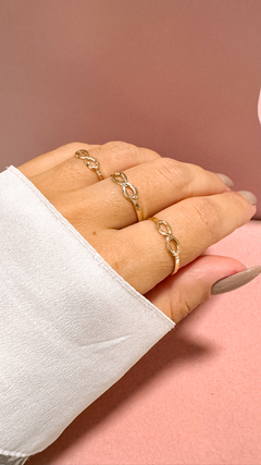 Anel Infinito Dourado - comprar online