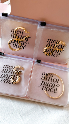 Porta Acessório ZipLock - "Meu amor para você" - Sou Linda Semijoias