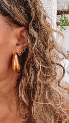 Brinco Bianca Dourado - Sou Linda Semijoias