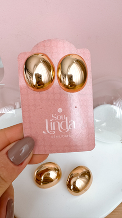 Brinco Botão Dourado