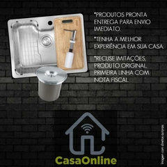 Cuba Bell Franke 54,5x41,5 c/ acessórios 16098 e Lixeira 5L
