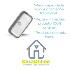 Cuba Tramontina Lavínia 56x34x17 Acetinada Com Sifão