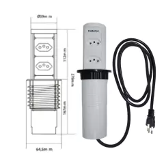Torre de Tomada Renna Automática 2 Tomadas Branca - CASA ONLINE