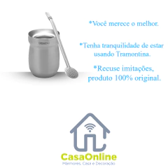 Cuia Térmica Tramontina em Aço Inox + Bomba de Chimarrão