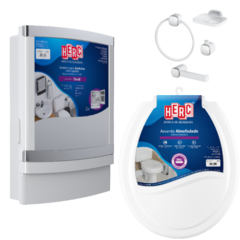 Kit Para Banheiro Tivoli com Armarinho e Assento Branco