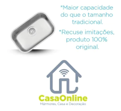 Cuba Tramontina Lavínia 47x30x17 Acetinado Com Sifão