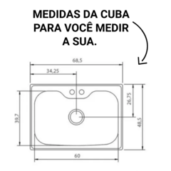 Tábua p/ Cubas Morgana 60FX Tramontina Madeira 43,5x41 R94530016 - CASA ONLINE