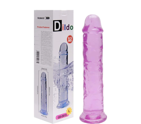 PÊNIS REALÍSTICO TRANSPARENTE 21,5 X 4,2CM