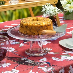 Prato de Bolo de Vidro com Pé - Kasama