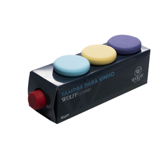 Conjunto 4 Tampas para Vinho de Silicone Colorido 3,5cmx3,5cm Wolff na internet