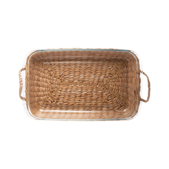 Refratário de Vidro Resistente ao Calor com Suporte em Fibra Natural 39,5cmx24cmx5cm Wolff - comprar online