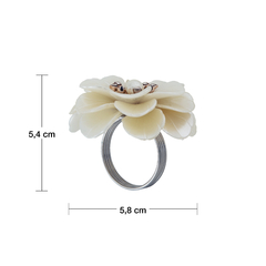 Conjunto 4 Anéis para Guardanapos Flor Wolff - Kasama