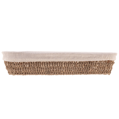 Cesta Oval de Sisal Com Forro Em Tecido 43,5cmx15cmx8cm Wolff - comprar online