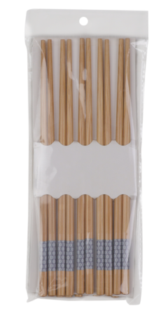 KIT HASHI DE BAMBU 10 PEÇAS