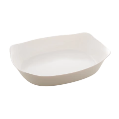 Refratário de Vidro Opalino Carine White 38cm x 28cm x 7,5cm Lyor