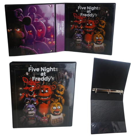 "Carpeta Premium 3A con Anillos Reforzados y Portada Plastificada Five night's at Freddy"