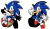 Stickers Lenticulares 3D Sonic (2 formas)