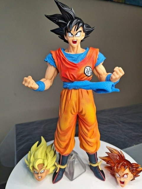 "Figura Coleccionable Goku Super Saiyan y Super Saiyan Dios 30cm"