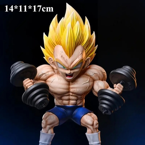 Vegeta super sayajin con mancuernas