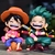 Figuras estilo gashapones de Luffy Y zoro (13 cm) con caja.