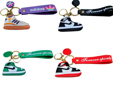 Llaveritos de Goma Nike Jordan y Adidas Forum