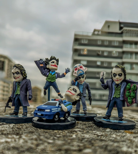 Set de Gashapones The joker (Heath Ledger) x5