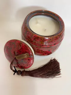 Vela Porcelana Chinesa 500 g -Flor de Figo - luzessencia