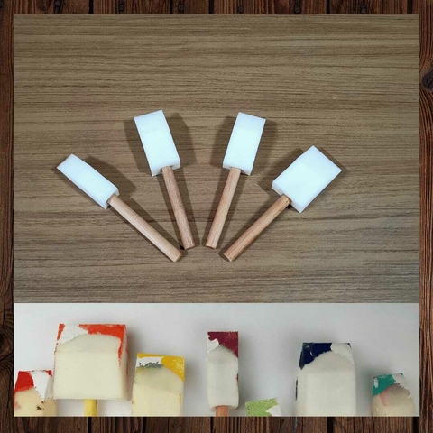 Kit Pincel Esponja Pequeno - 4 Pinceis