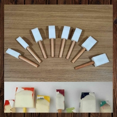 Kit Pincel Esponja Grande - 8 Pinceis