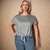 Camiseta de Amarrar na Frente ViscoLycra CINZA Lisa