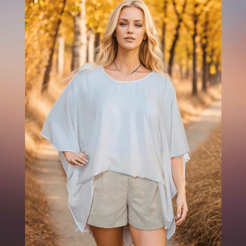 Kaftan Crepe Branca - comprar online