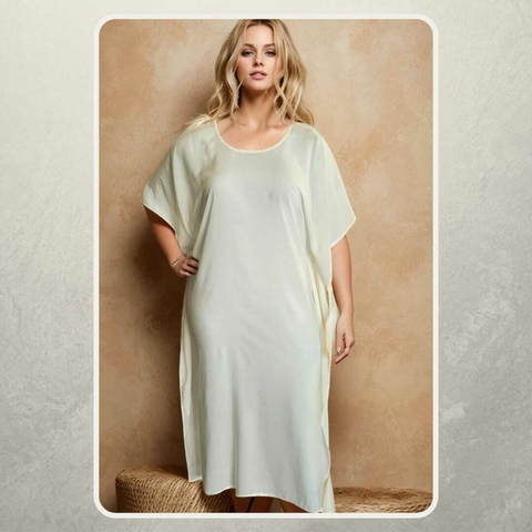 Kaftan Mid Viscose Lisa Off White - comprar online