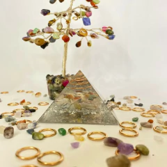 Orgonite Pirâmide - Pedras Mistas - Amplitude - 6cm - comprar online