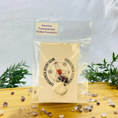 Anel Orgonite - Chakra Coronário - Ametista - Consciência Oitentaeum Orgonites