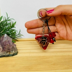 Chaveiro Orgonite - Turmalina Negra - Protetor Guardião - Quebra Demanda