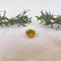 Anel Orgonite Ajustável - Chakra Plexo Solar - Citrino - comprar online